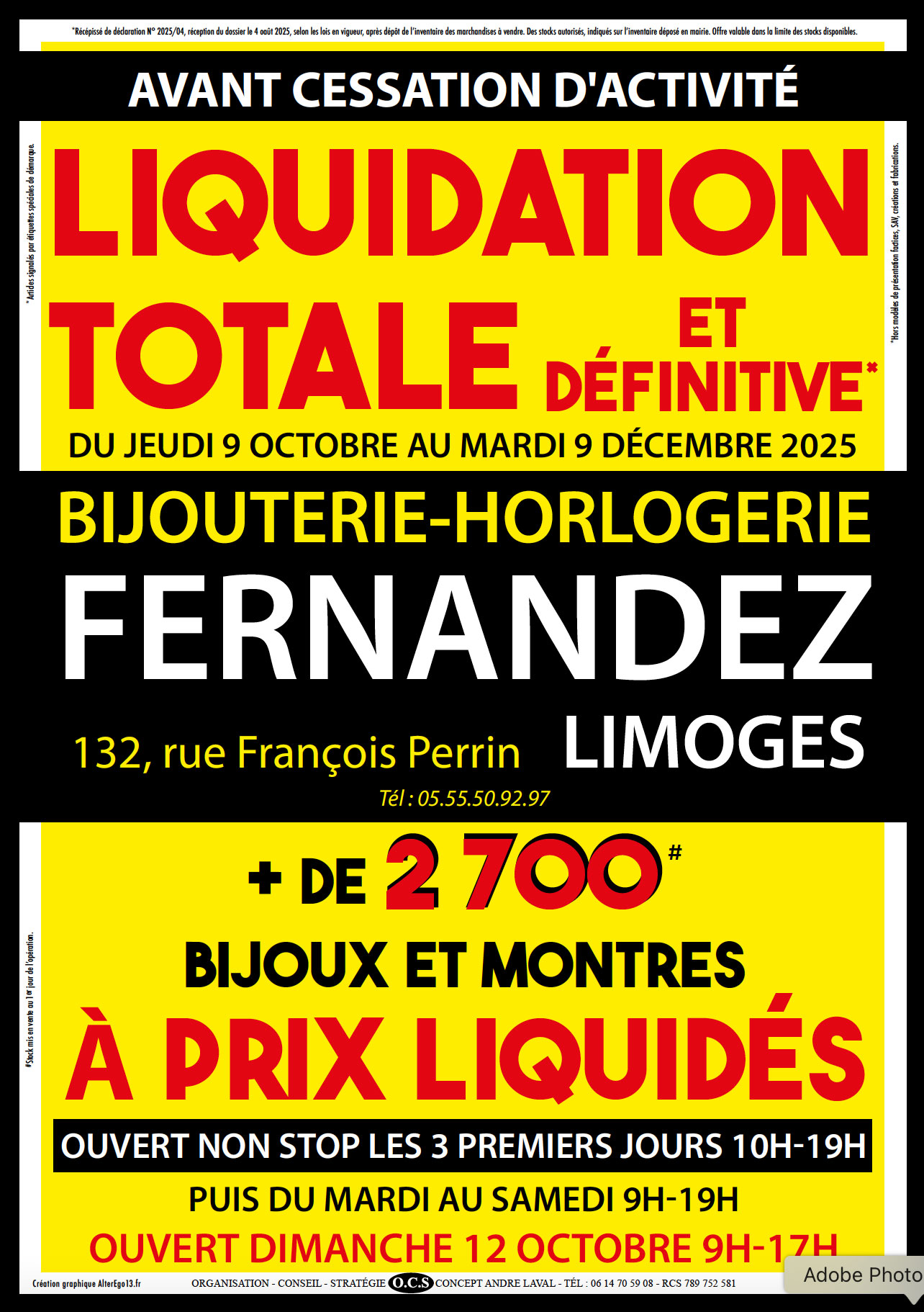 FERNANDEZ-RECTO LIQUIDATION TOTALE bijouterie choain