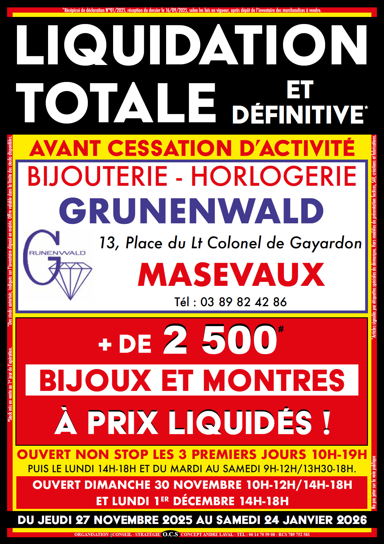 LIQUIDATION TOTALE bijouterie choain