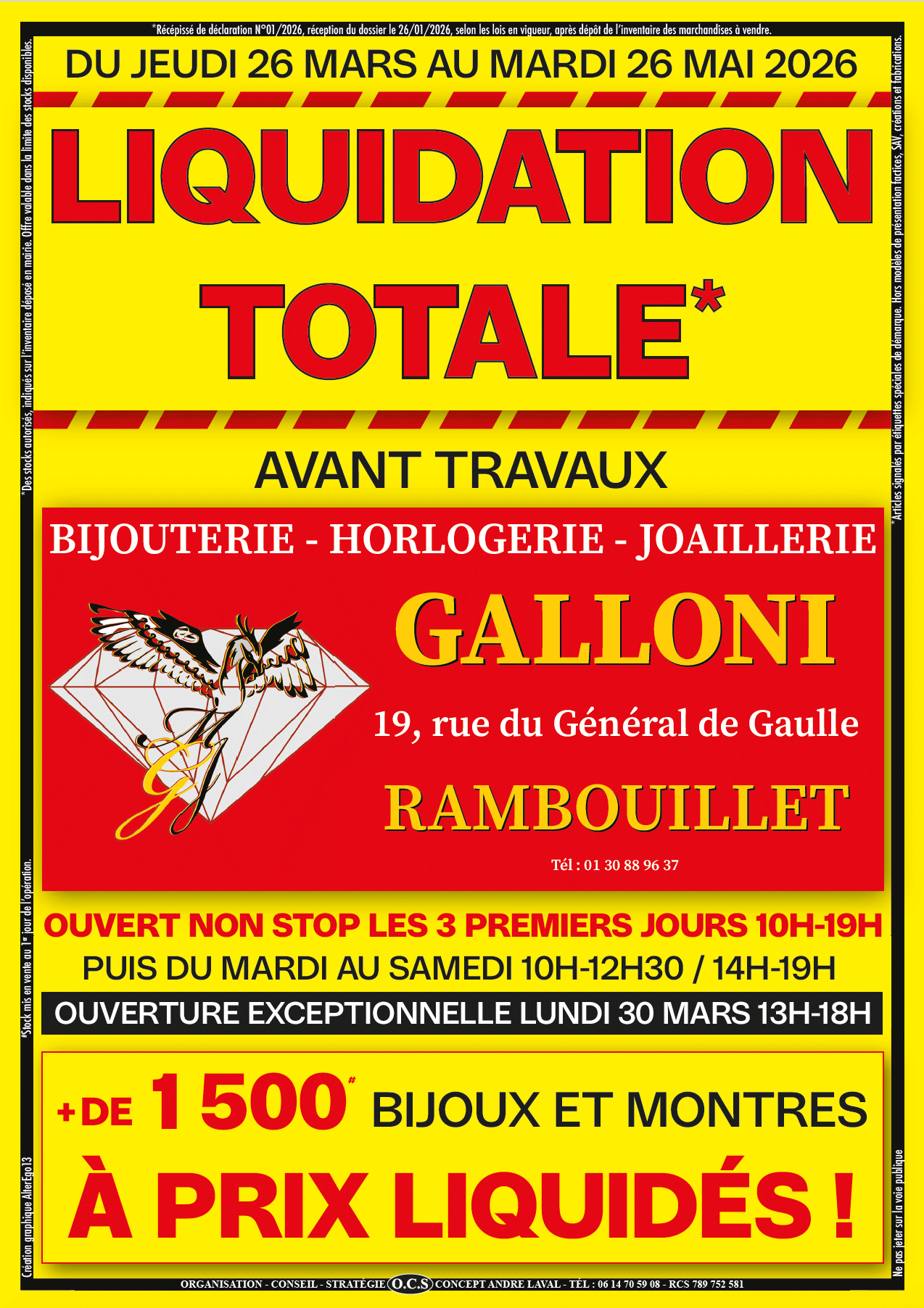 LIQUIDATION TOTALE bijouterie choain