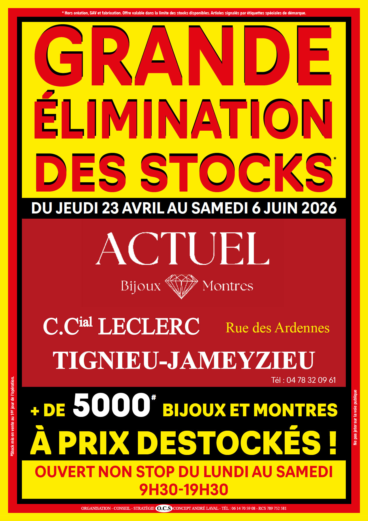 ACTUEL-RECTO LIQUIDATION TOTALE bijouterie choain