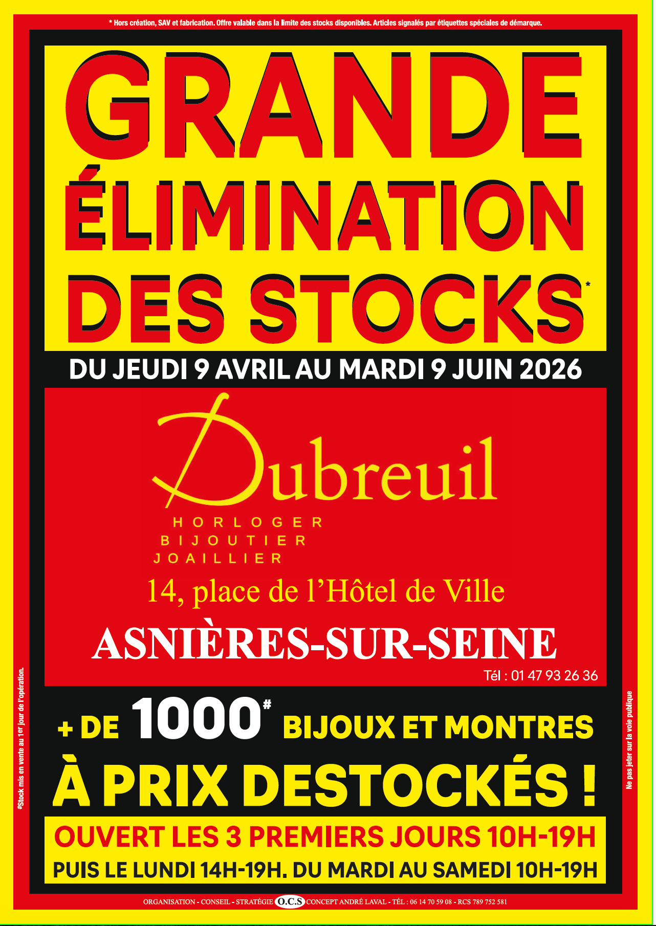 DUBREUIL-RECTO LIQUIDATION TOTALE bijouterie choain