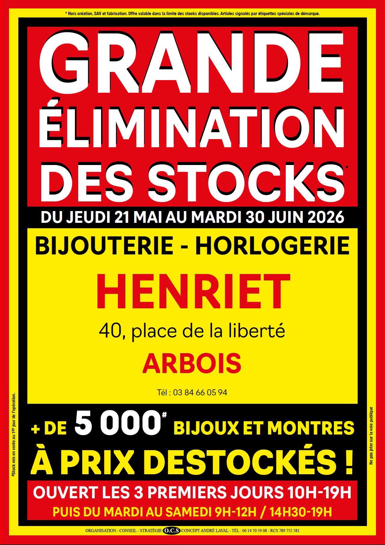 LIQUIDATION TOTALE bijouterie choain